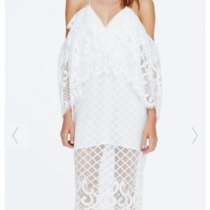Alice McCall white diamond lace dress NWT